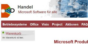 ESD-Handel für Mircosoft-Produkte